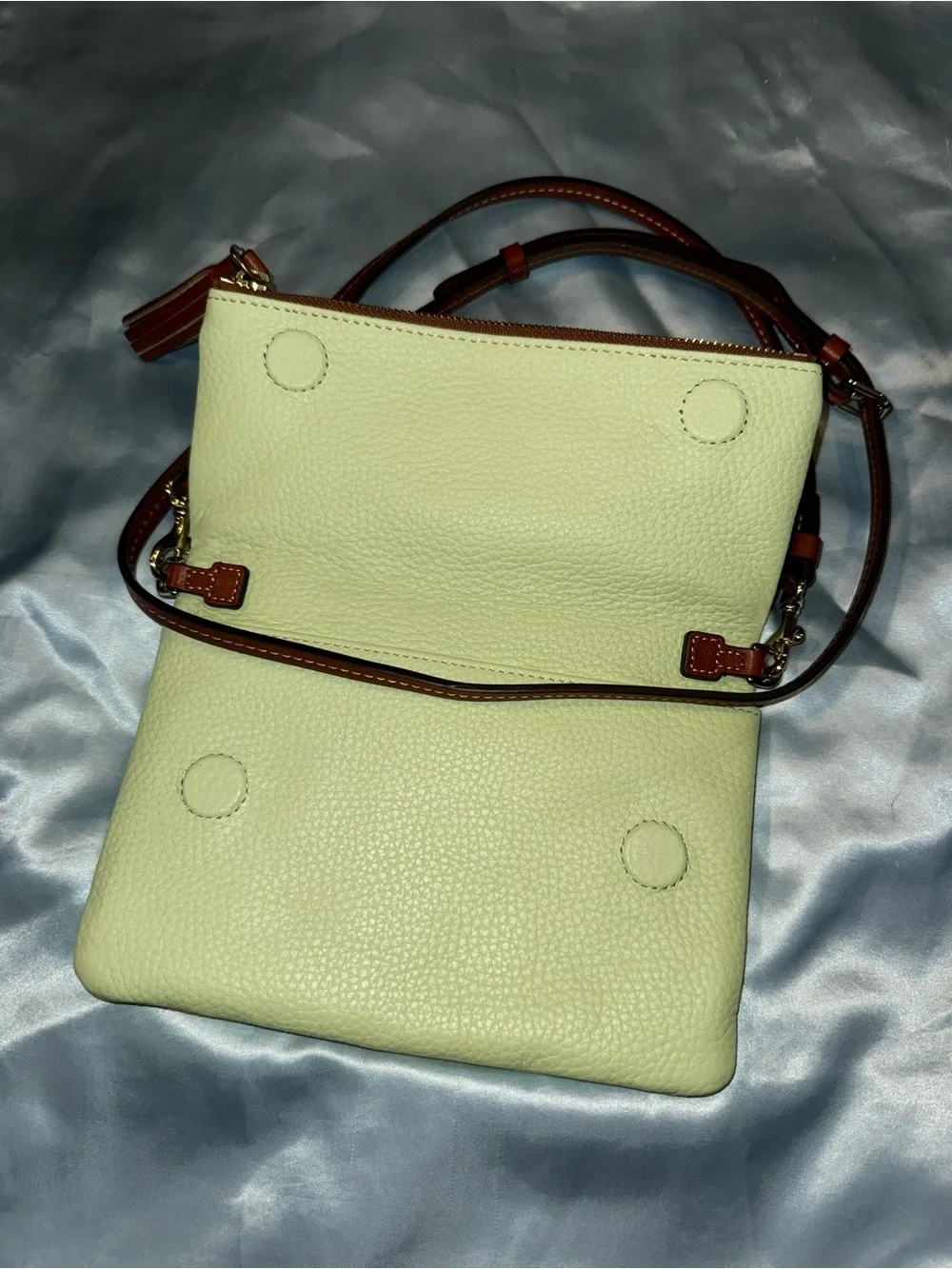 Dooney & Bourke pebble grain foldover zip crossbody bag